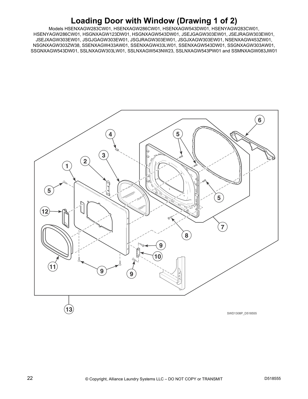 Loading Door with Window (Drawing 1 of 2)