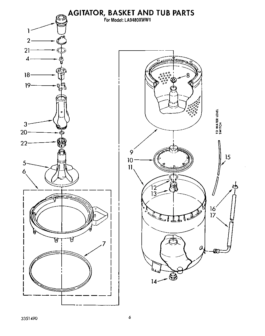 04 - AGITATOR, BASKET AND TUB