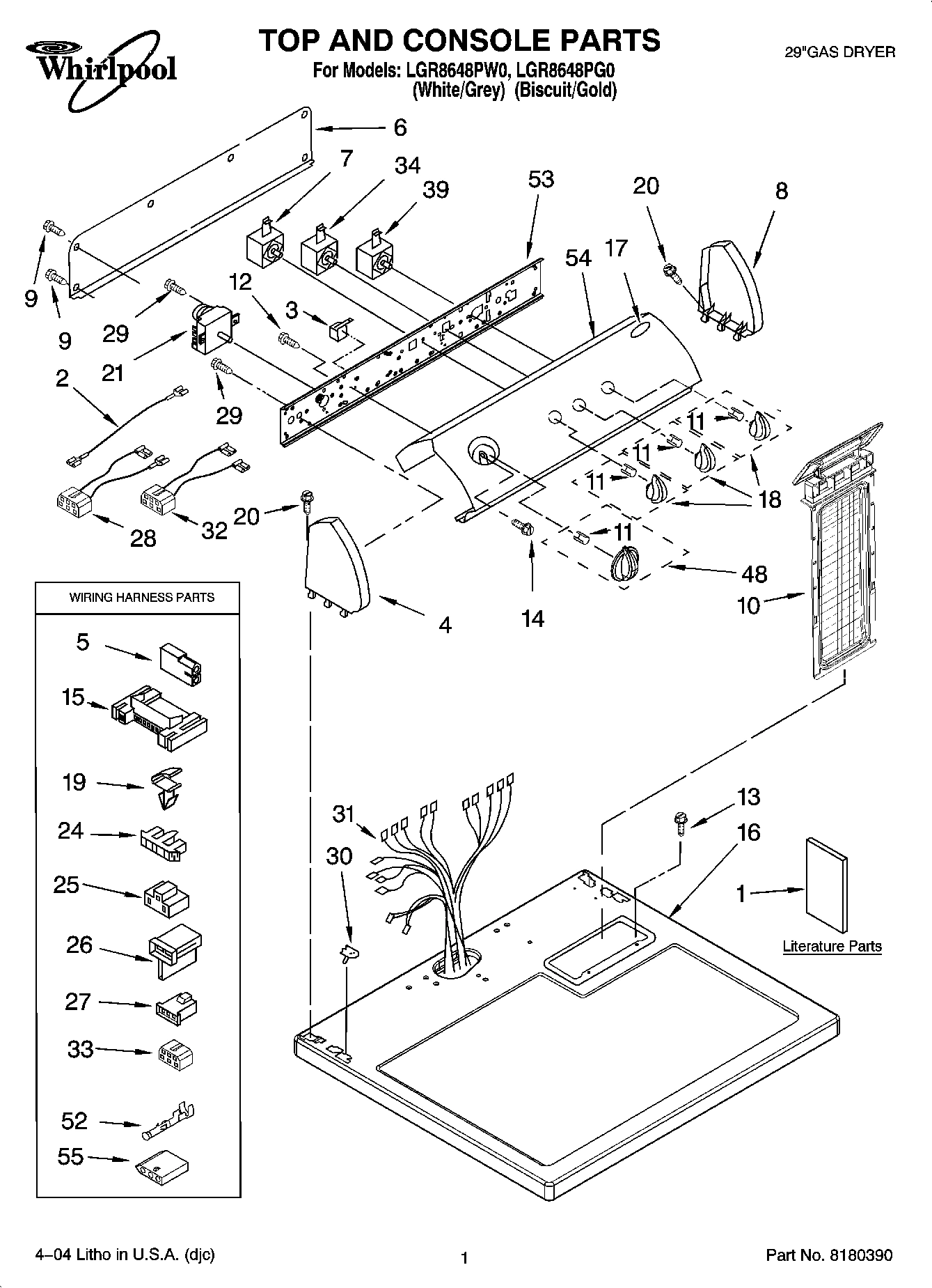 01 - TOP AND CONSOLE PARTS