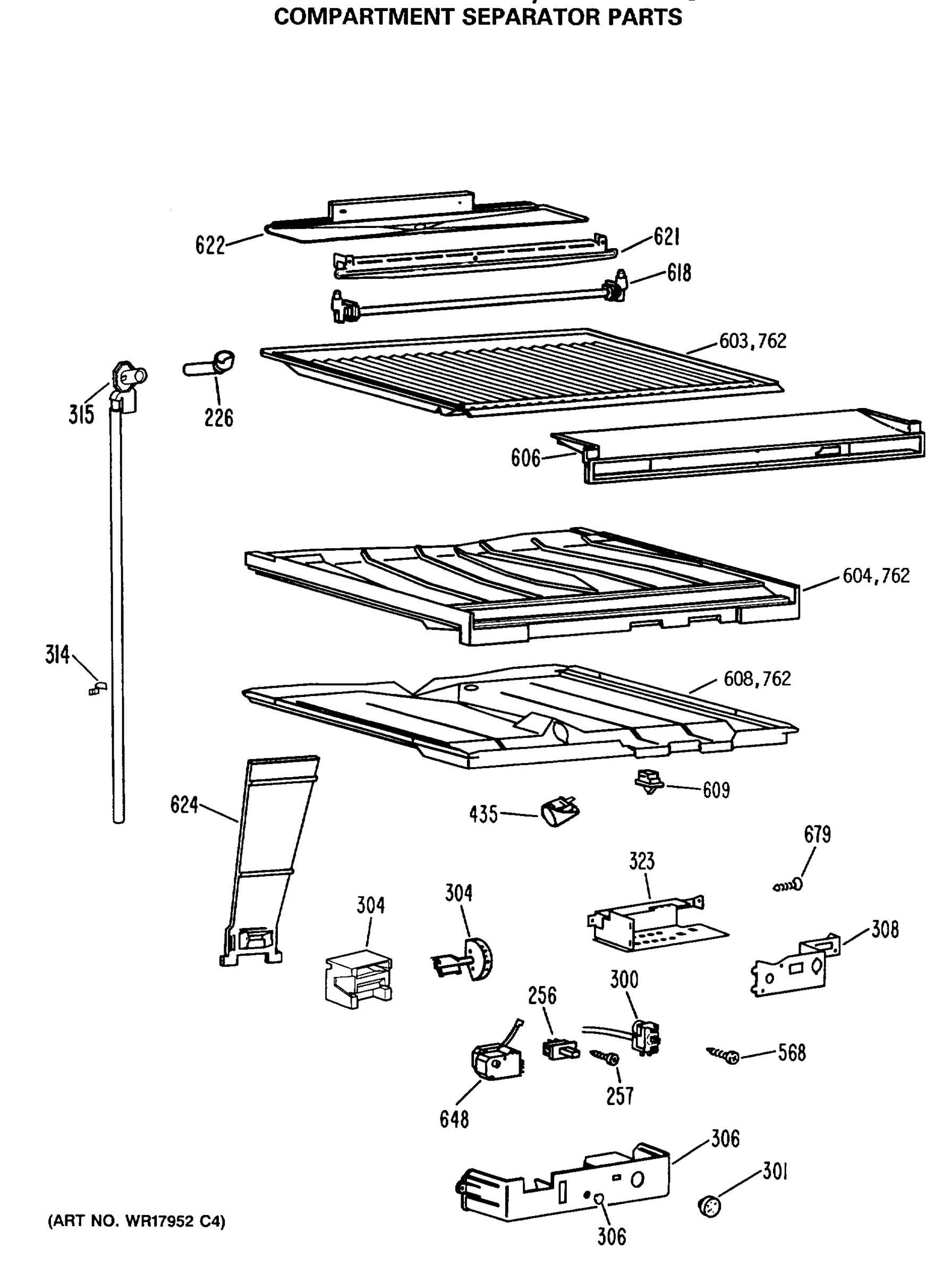COMPARTMENT SEPARATOR PARTS
