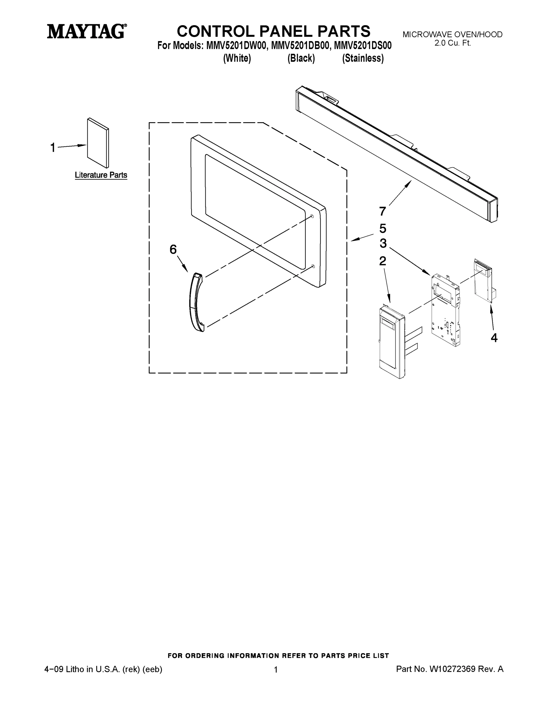 01 - CONTROL PANEL PARTS