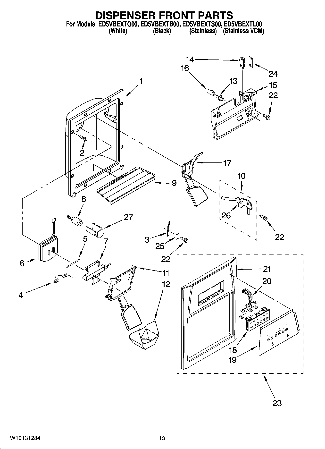 08 - DISPENSER FRONT PARTS