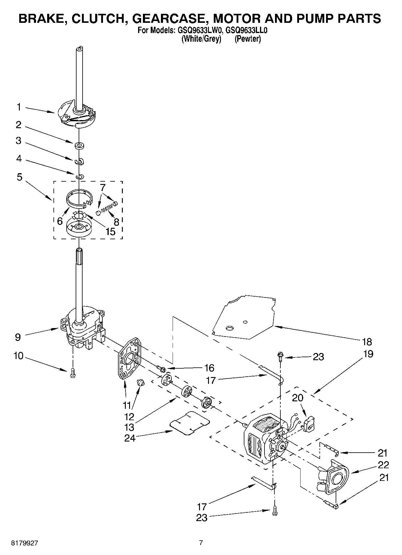 04 - BRAKE, CLUTCH, GEARCASE, MOTOR AND PUMP