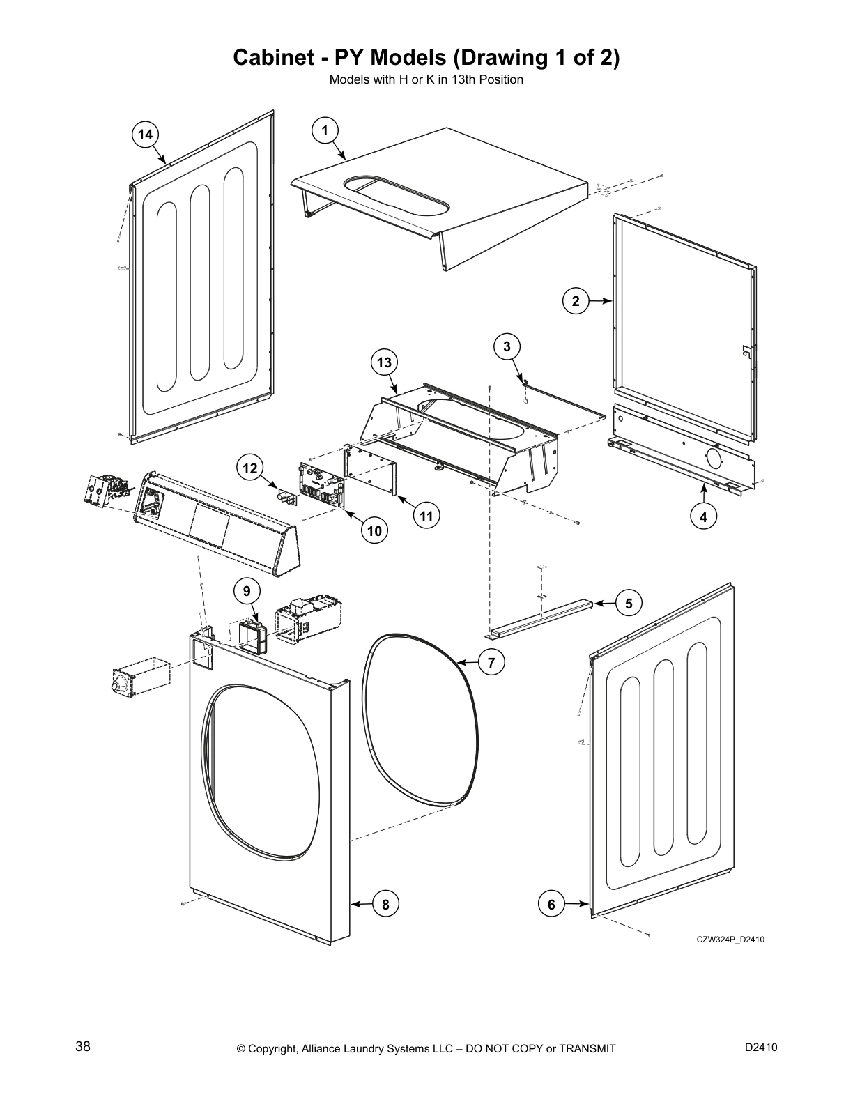 Cabinet - PY Models (Drawing 1 of 2)