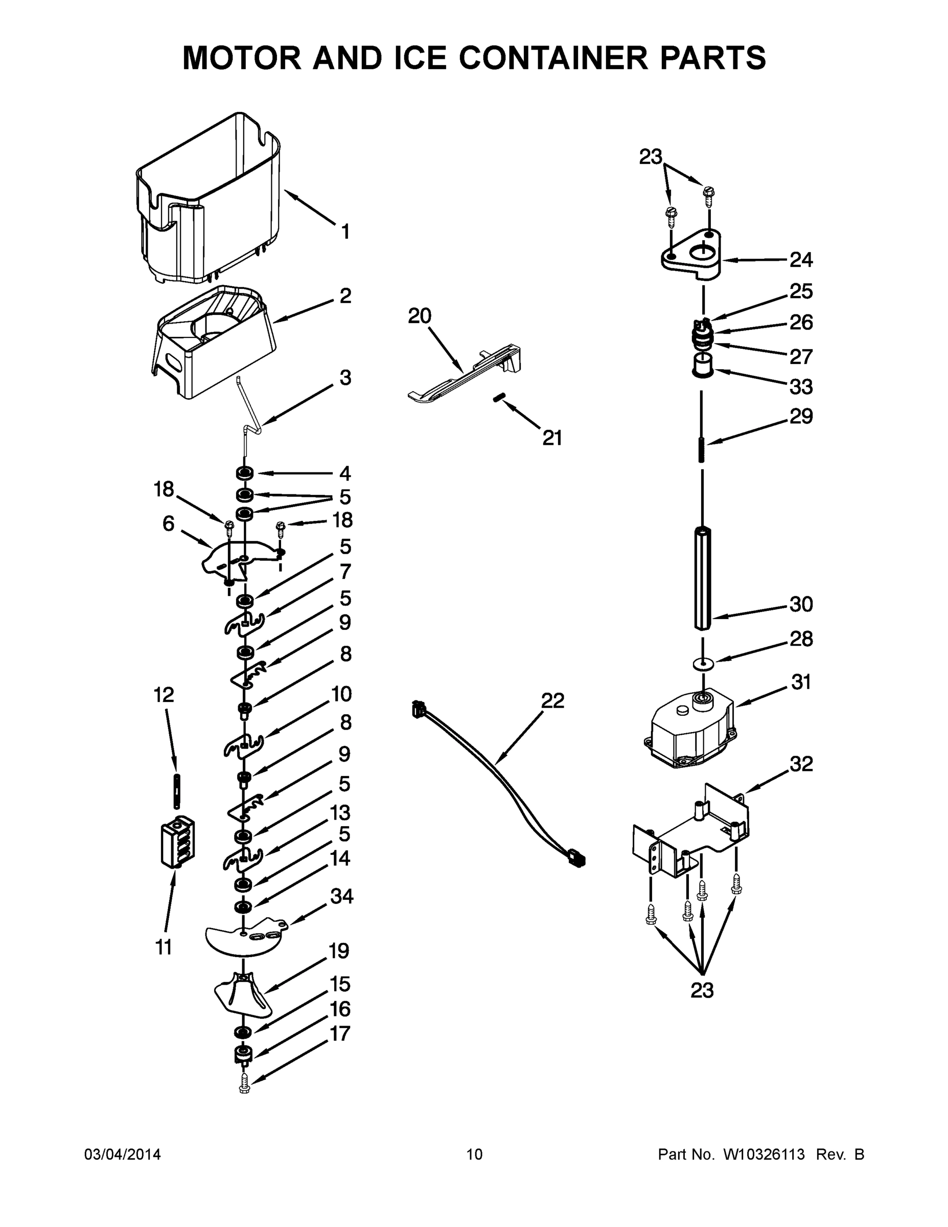 06 - MOTOR AND ICE CONTAINER PARTS