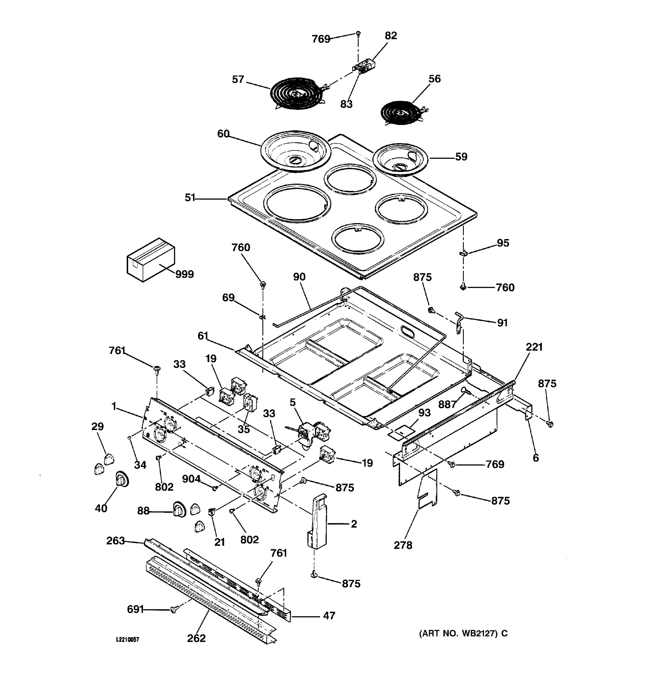 CONTROL PANEL & COOKTOP