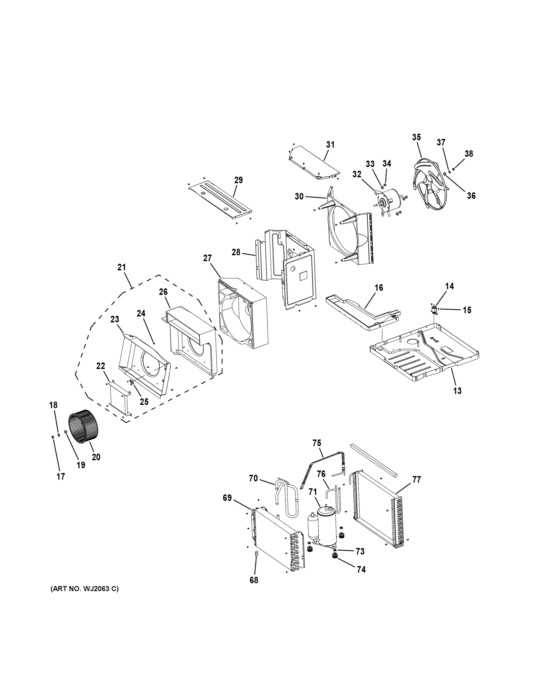 BASE PAN & UNIT PARTS