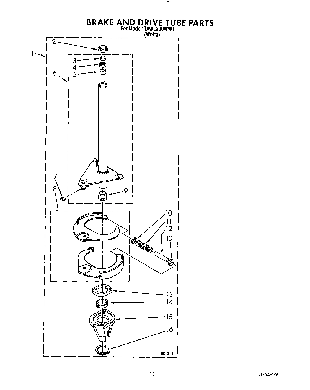 10 - BRAKE AND DRIVE TUBE