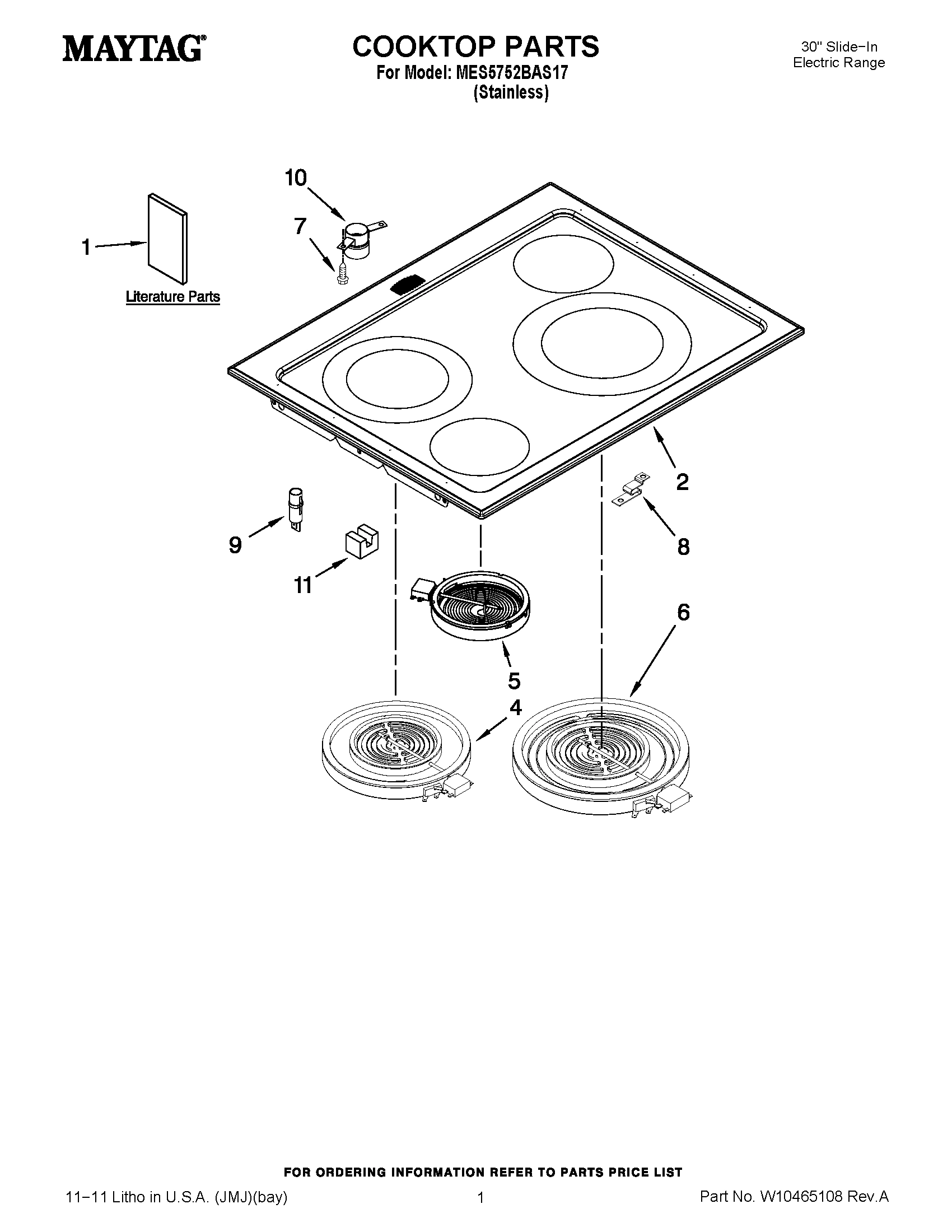 01 - COOKTOP PARTS