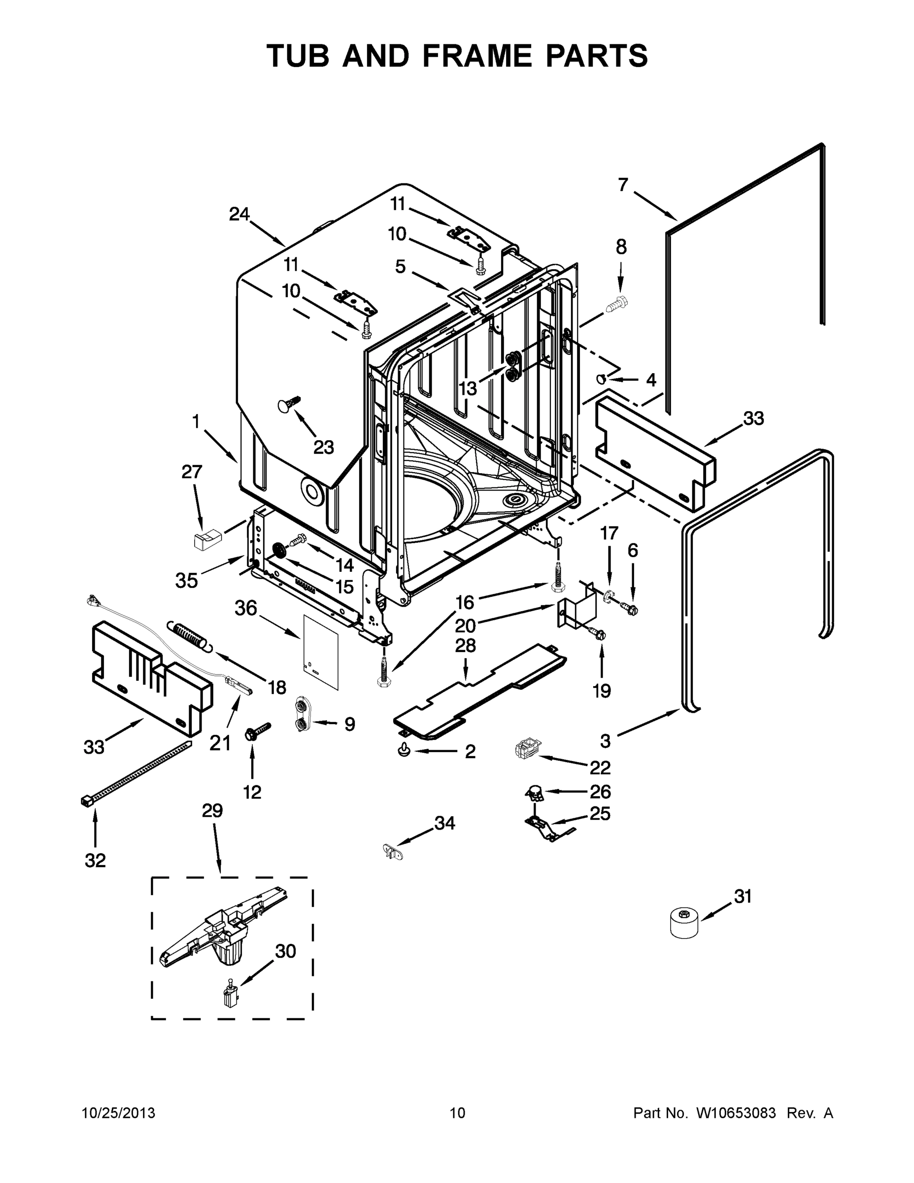 06 - TUB AND FRAME PARTS