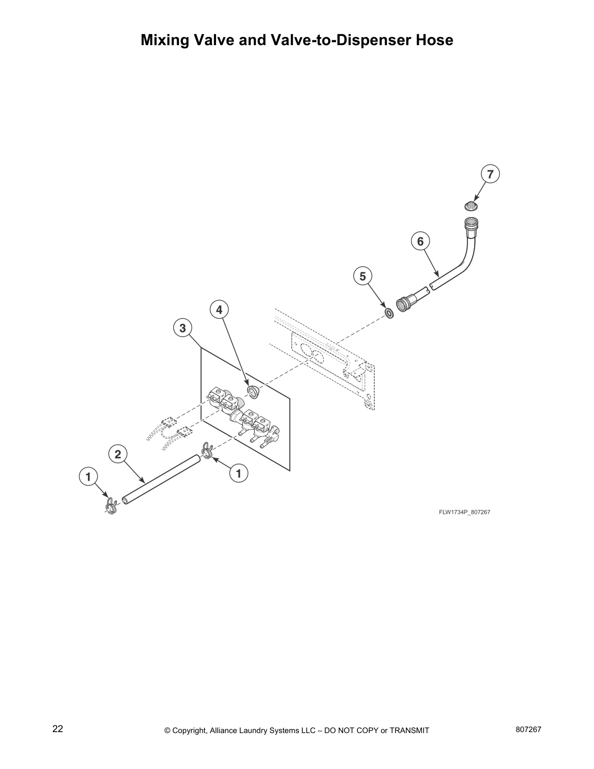 Mixing Valve and Valve-to-Dispenser Hose