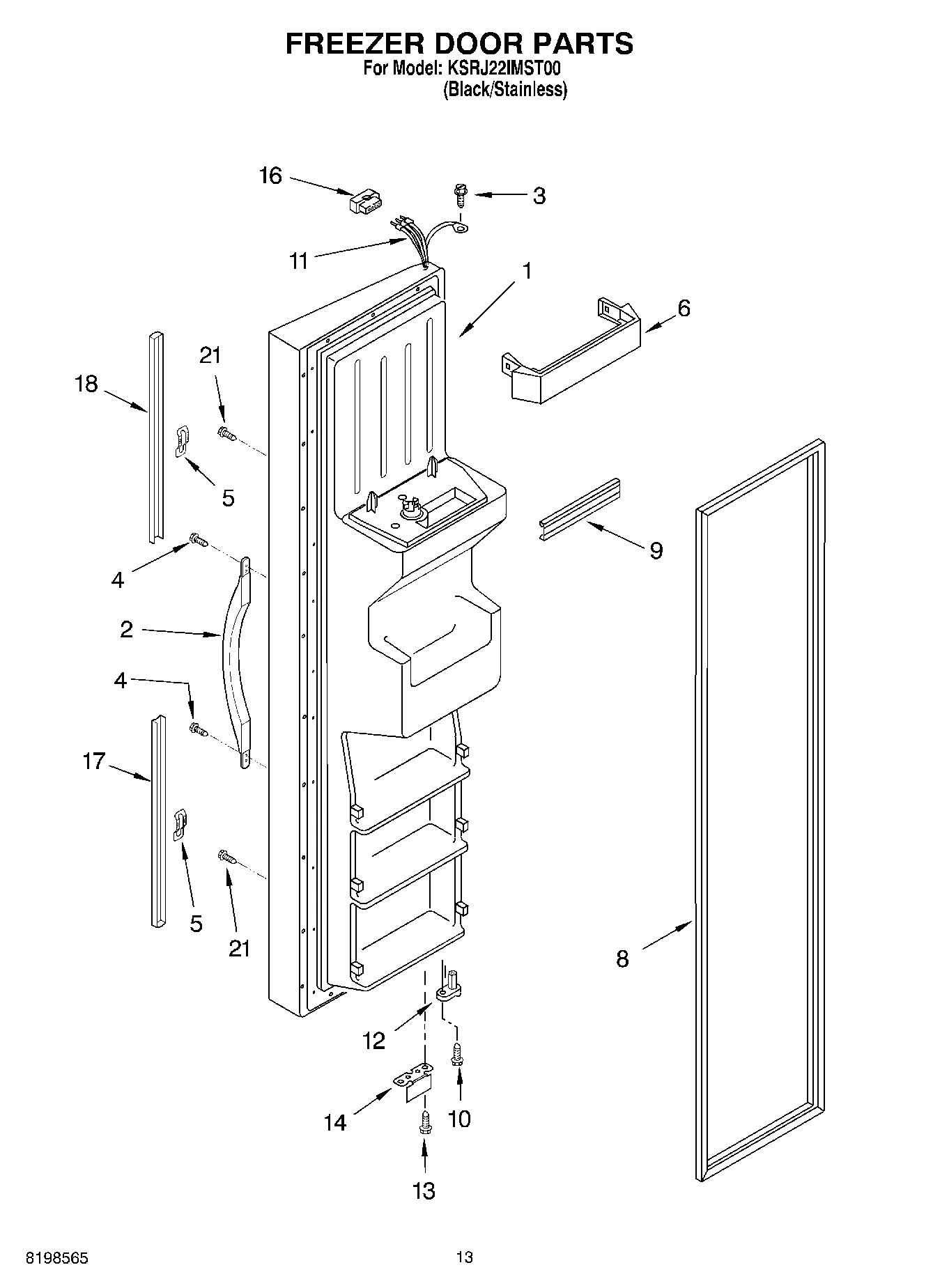 08 - FREEZER DOOR PARTS