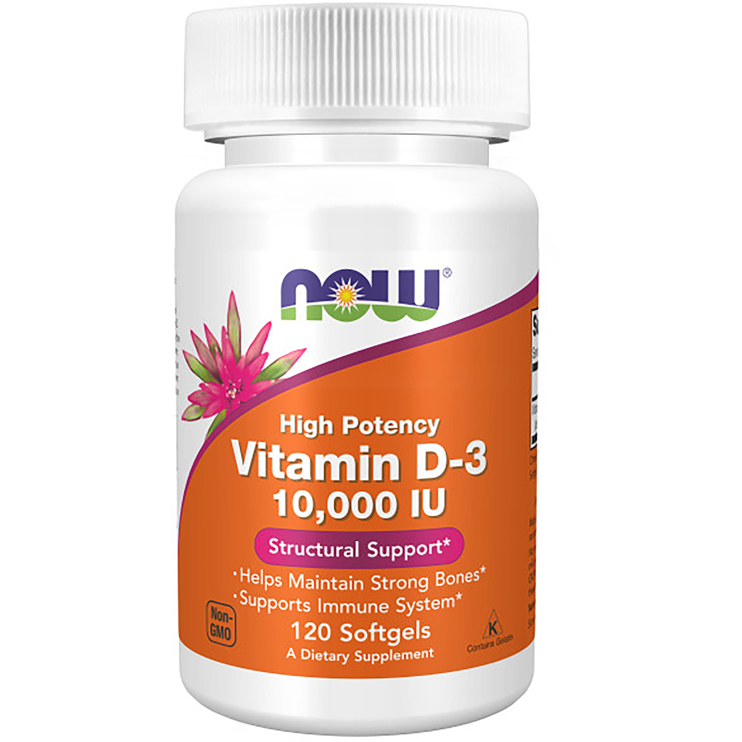 NOW Foods High Potency Vitamin D-3 | 10000 Iu | 120 Soft Gels