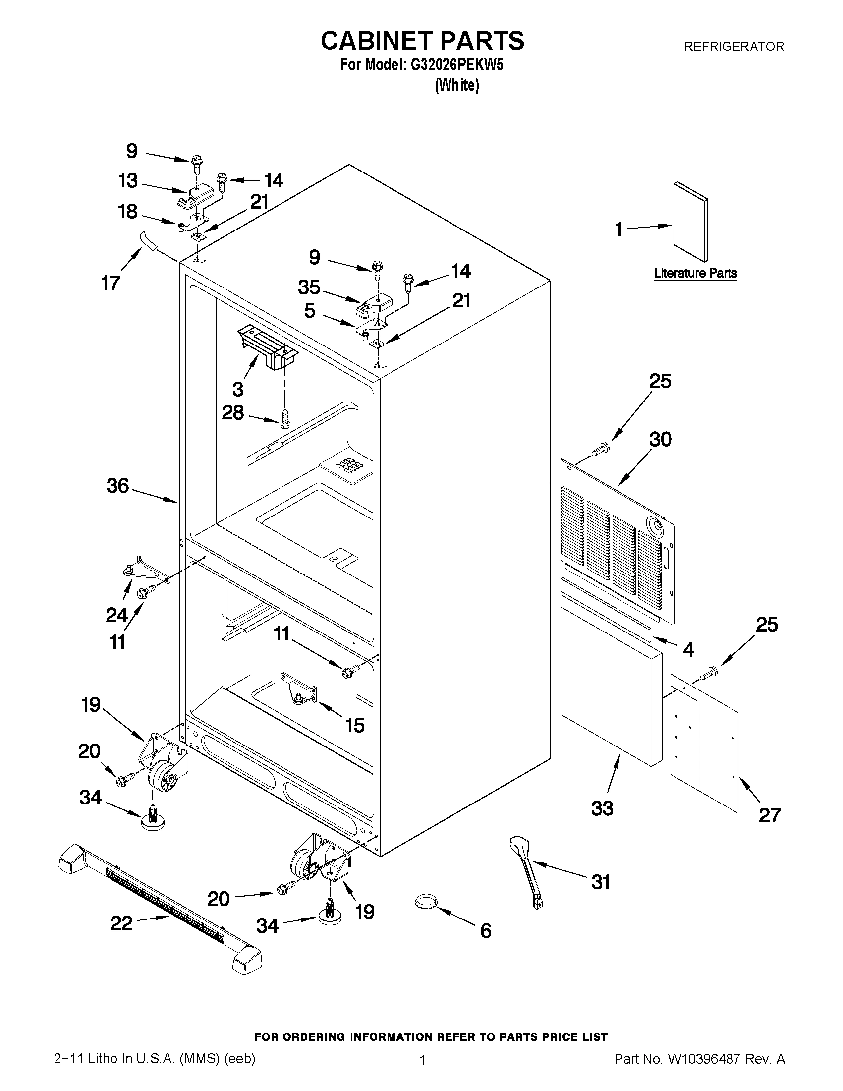 01 - CABINET PARTS