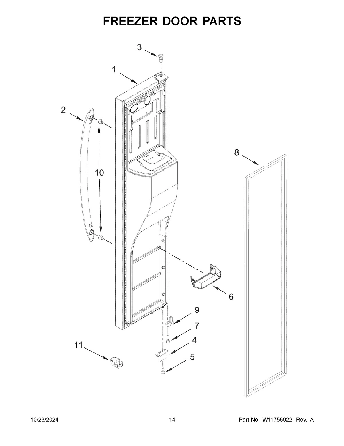 08 - FREEZER DOOR PARTS