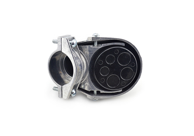 thumbnail interactive-video image 1 of 1-1/4 Inch Threaded Aluminum Weatherproof Service Entrance Cap – Metal Electrical Mast Cover 1 of 5