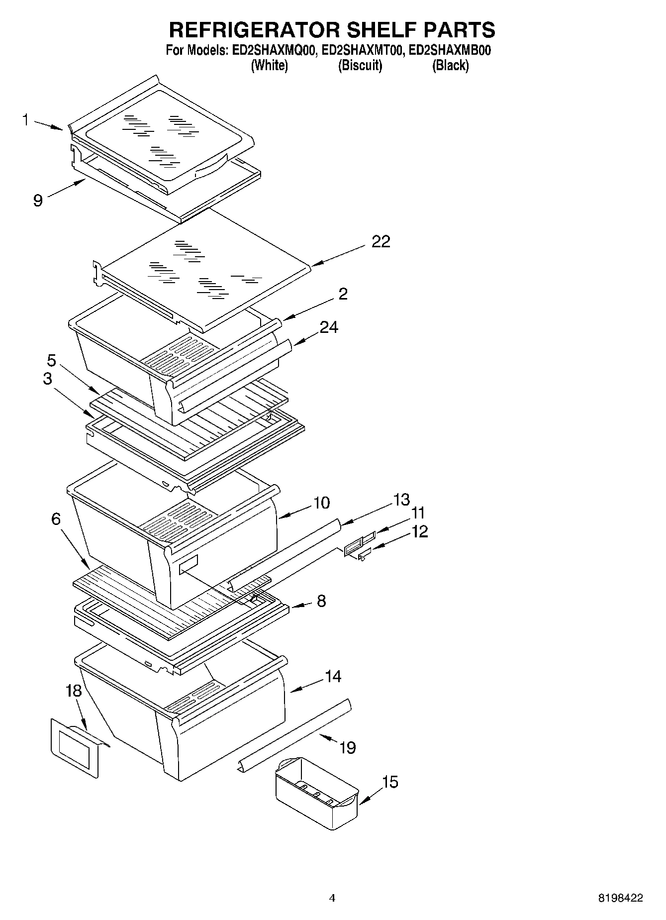 03 - REFRIGERATOR SHELF PARTS