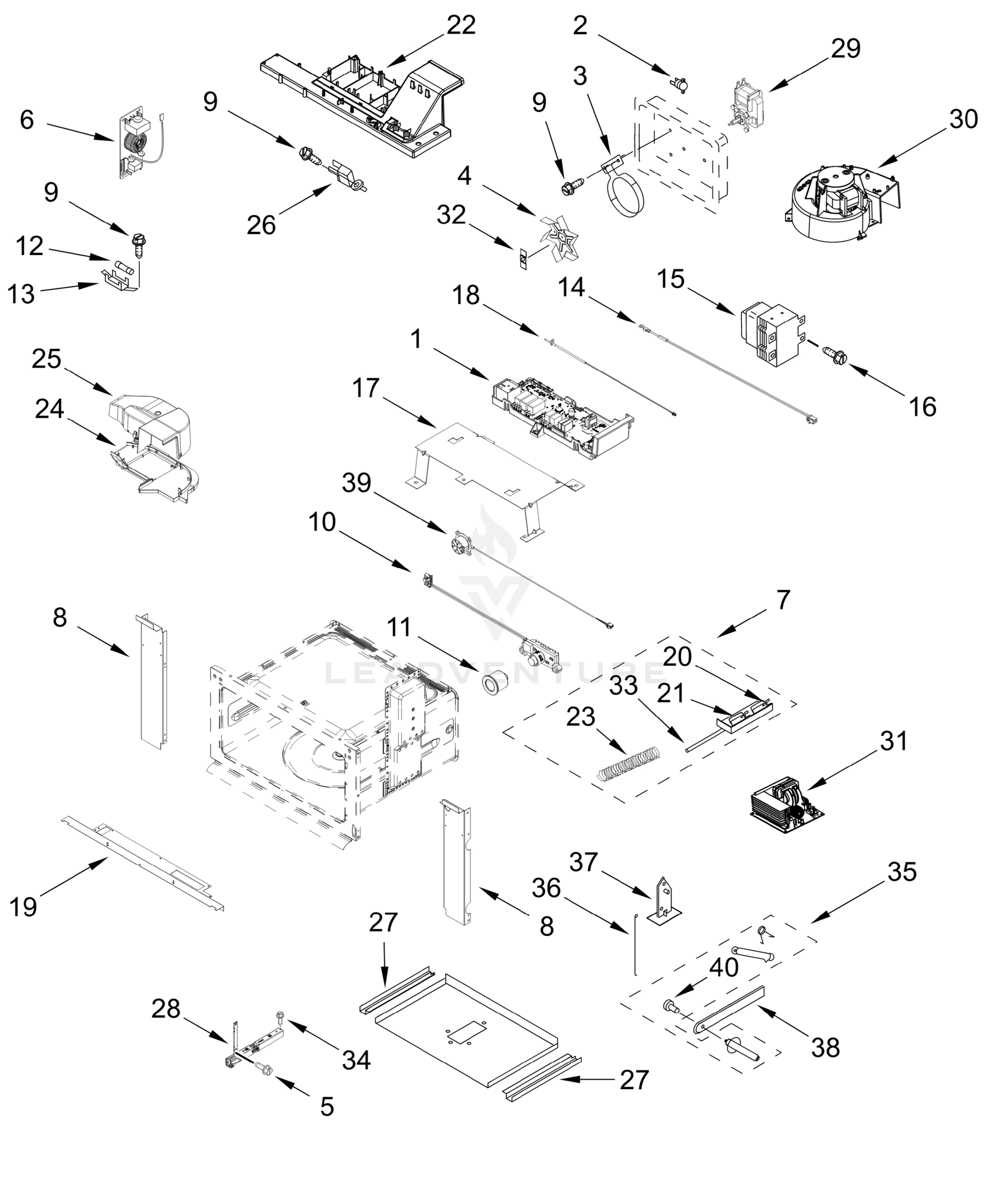 CABINET AND STIRRER PARTS