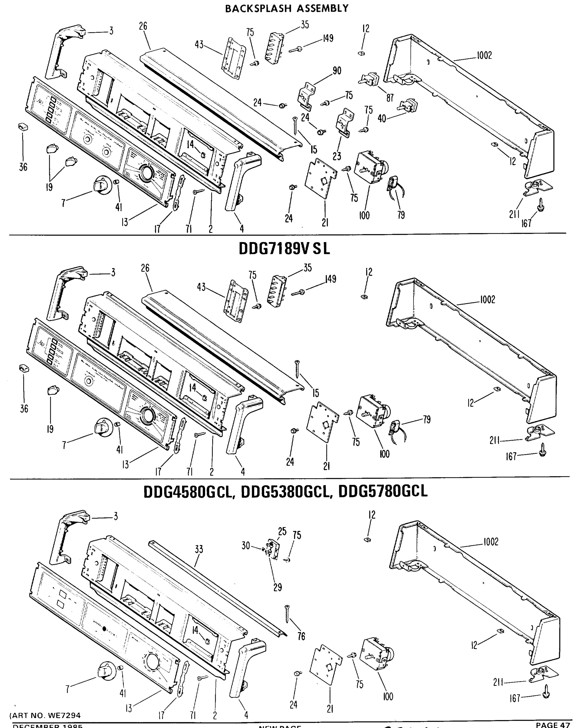 BACKSPLASH ASSEMBLY