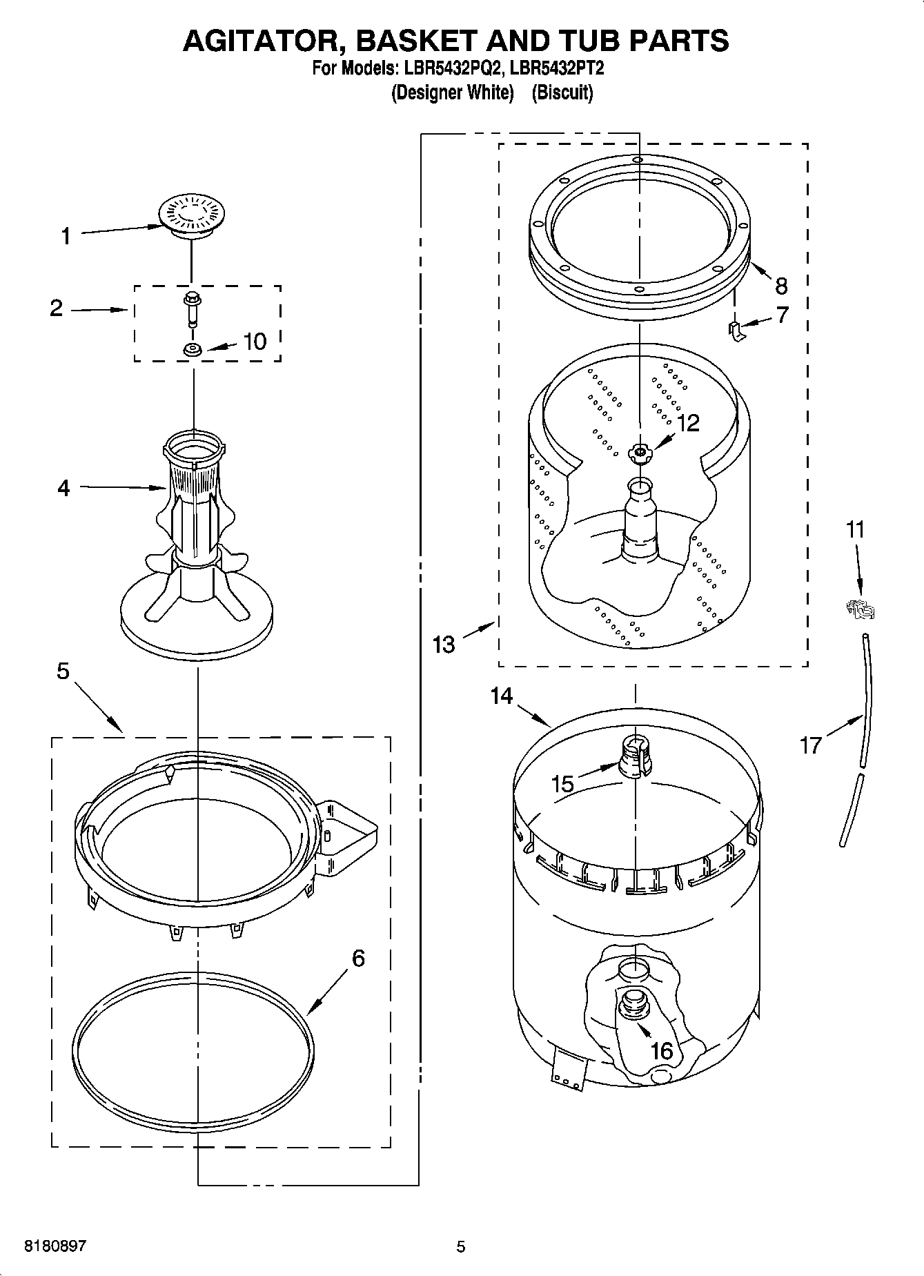 03 - AGITATOR, BASKET AND TUB PARTS