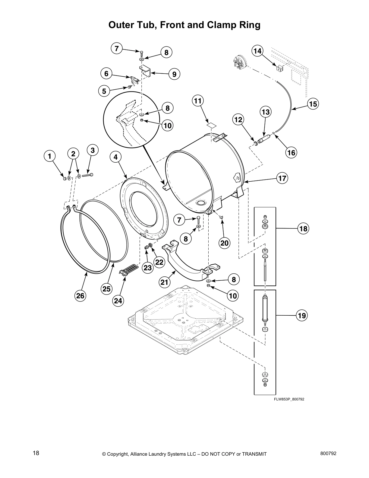 Outer Tub, Front and Clamp Ring