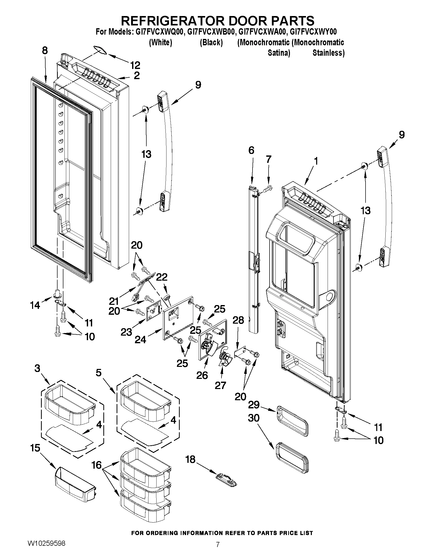 04 - REFRIGERATOR DOOR PARTS