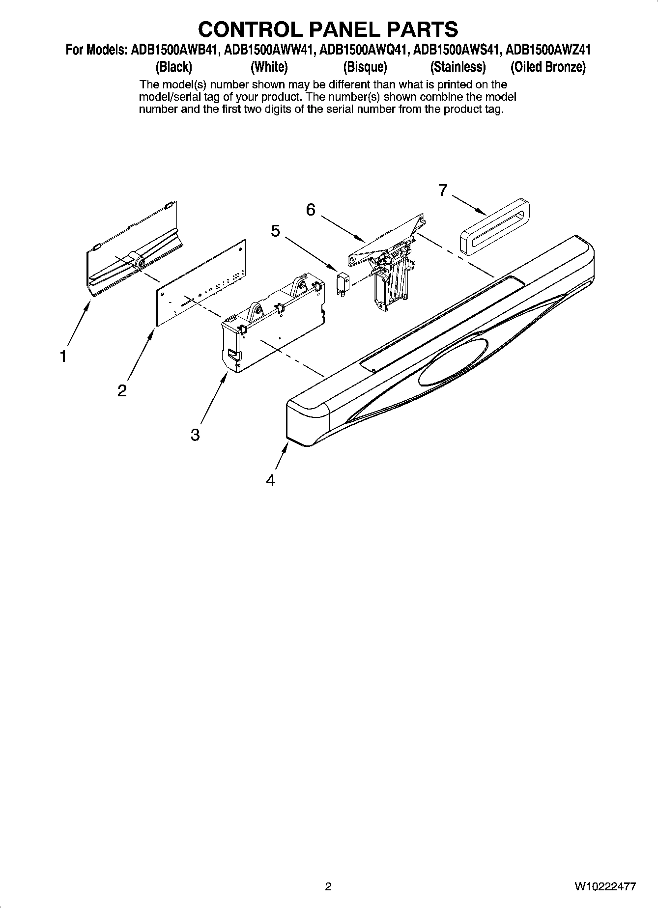 02 - CONTROL PANEL PARTS