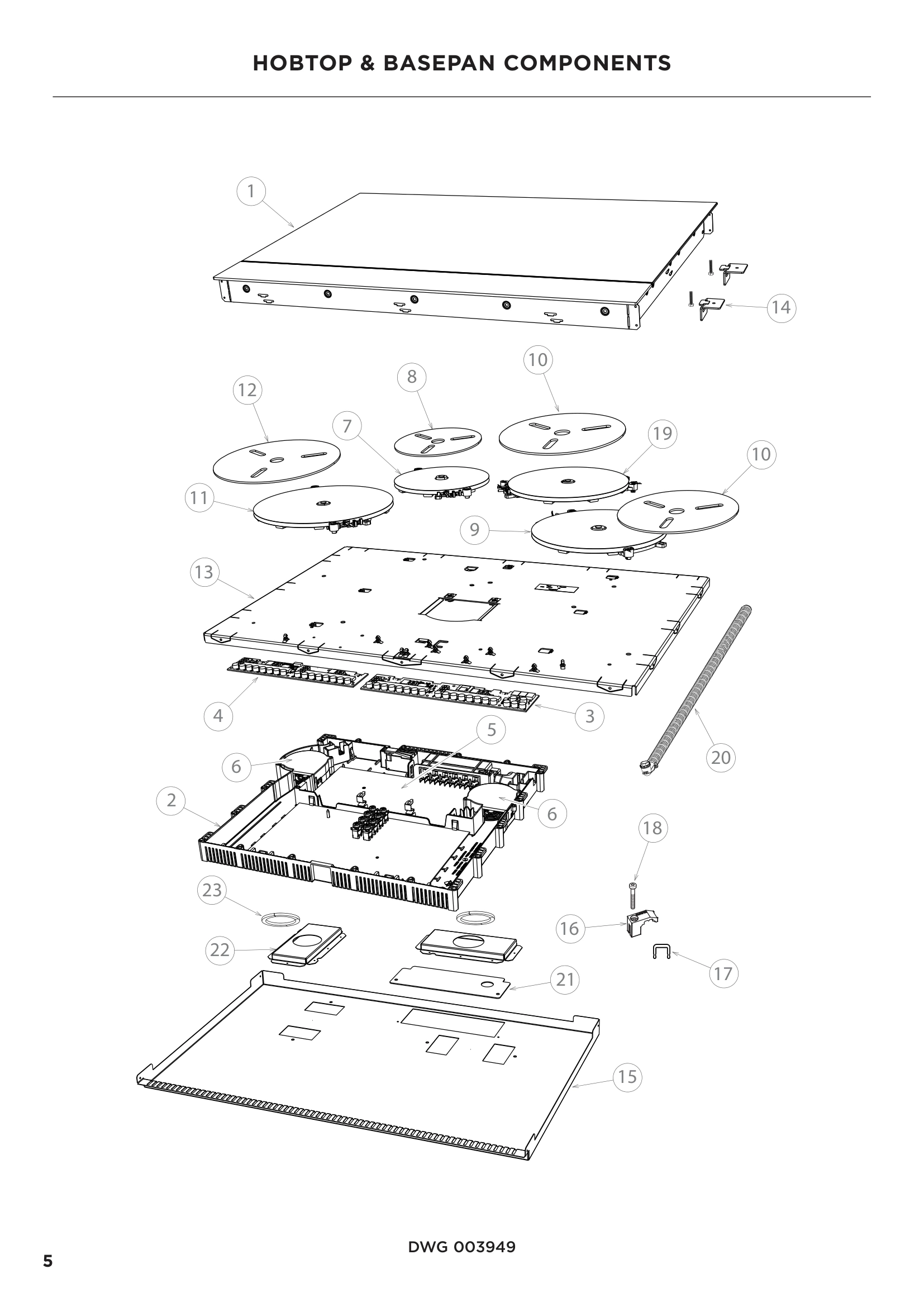 HOBTOP & BASEPAN COMPONENTS