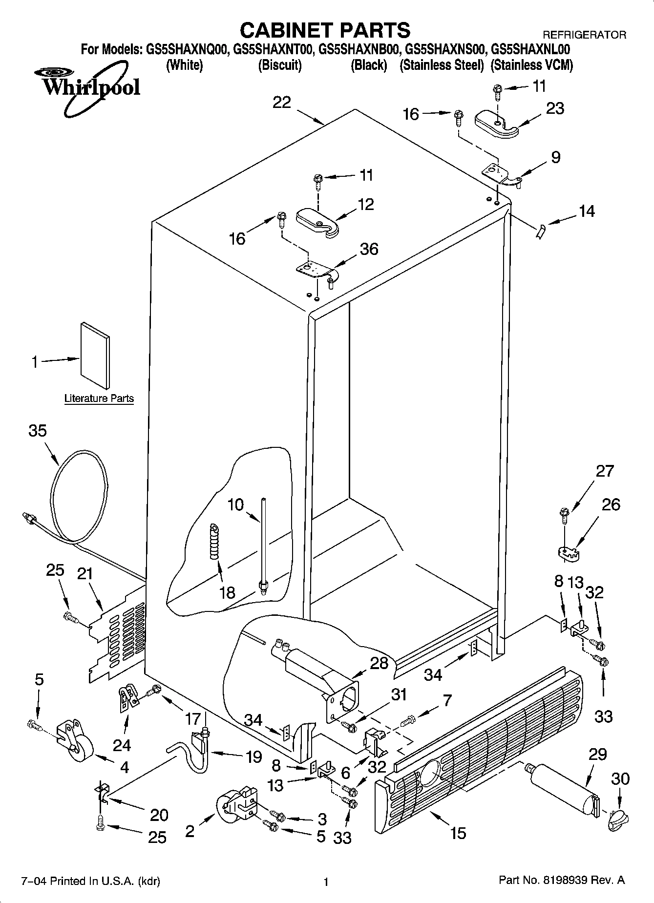 01 - CABINET PARTS