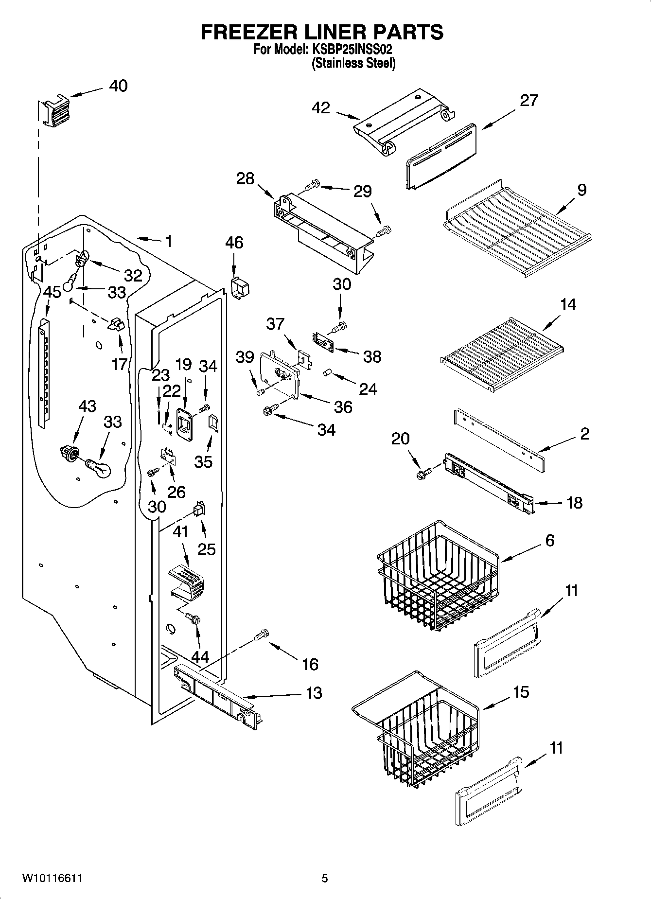 04 - FREEZER LINER PARTS