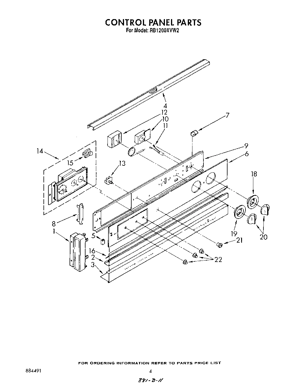 03 - CONTROL PANEL , LIT/OPTIONAL