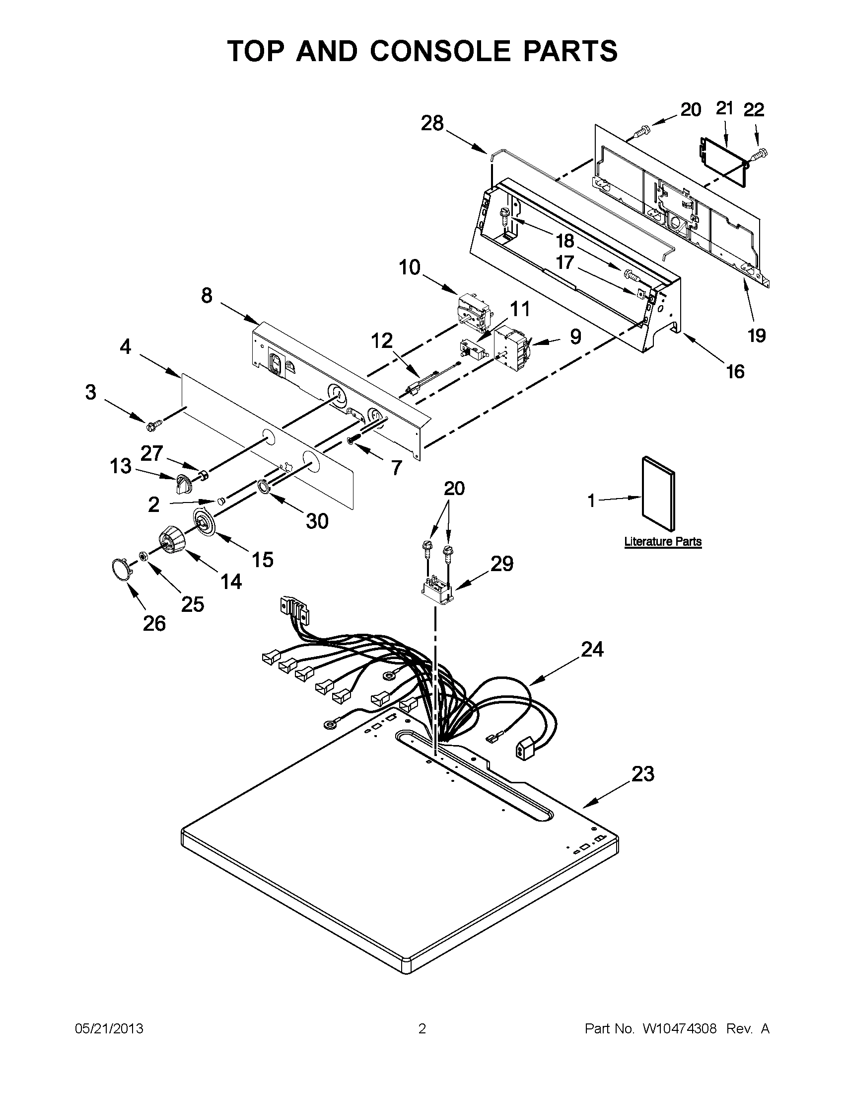01 - TOP AND CONSOLE PARTS