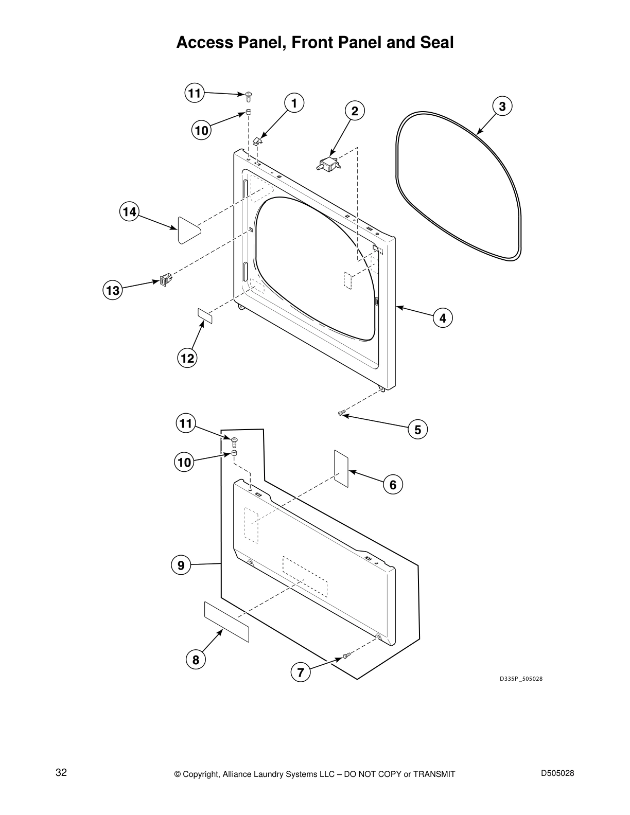 Access Panel, Front Panel and Seal