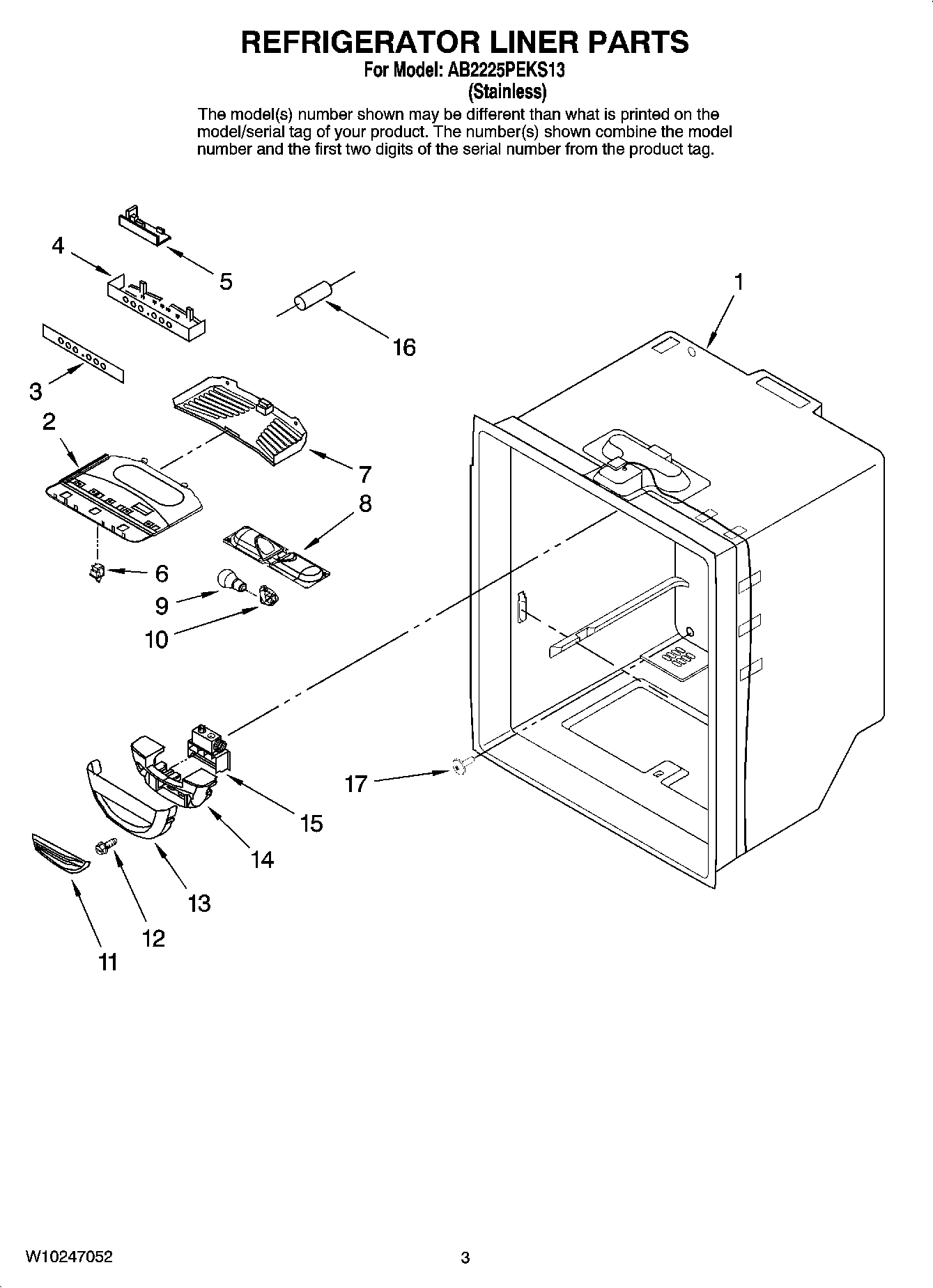 02 - REFRIGERATOR LINER PARTS