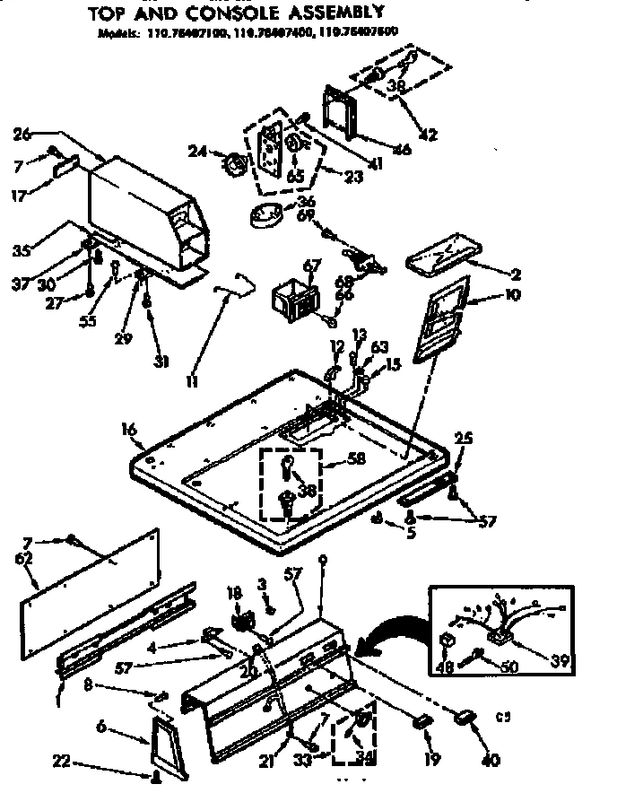 TOP AND CONSOLE ASSEMBLY