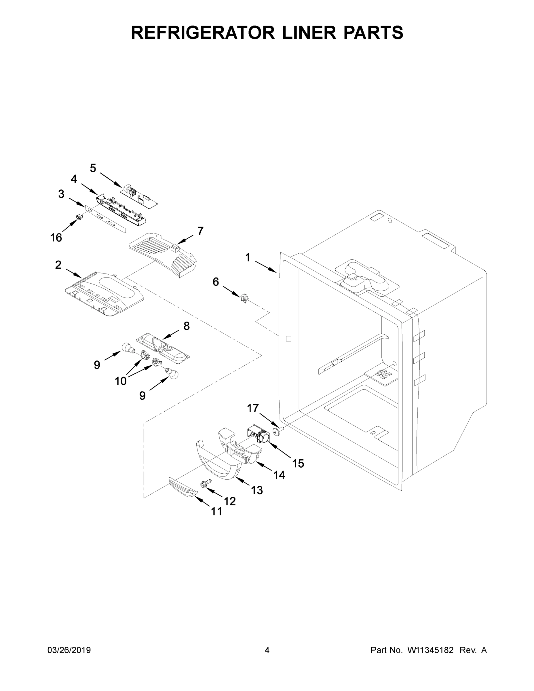 03 - REFRIGERATOR LINER PARTS