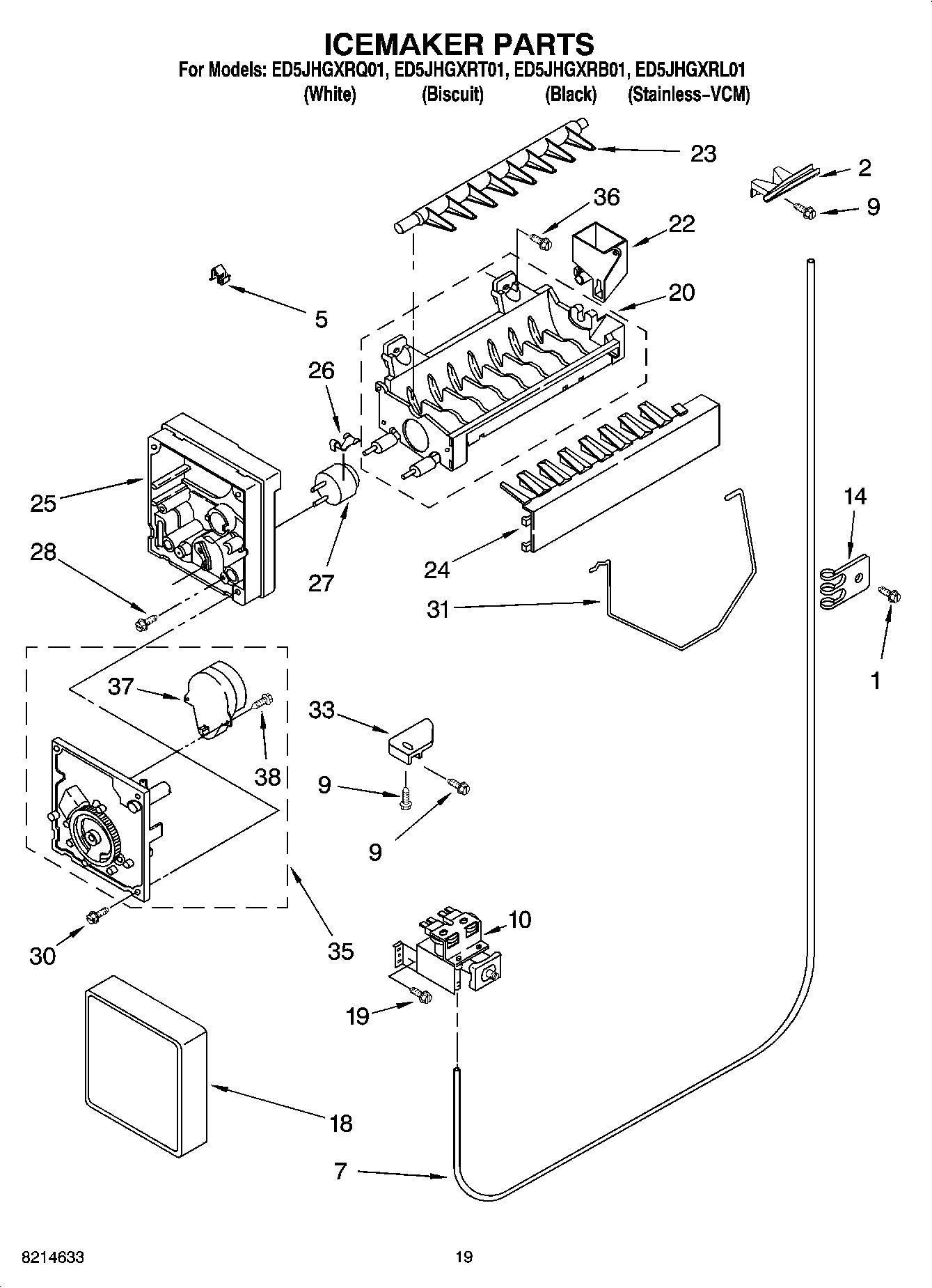 12 - ICEMAKER PARTS, OPTIONAL PARTS