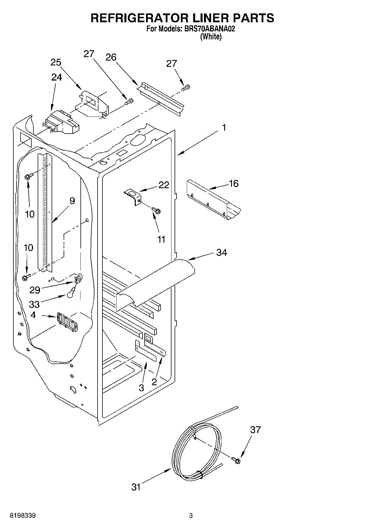 02 - REFRIGERATOR LINER PARTS
