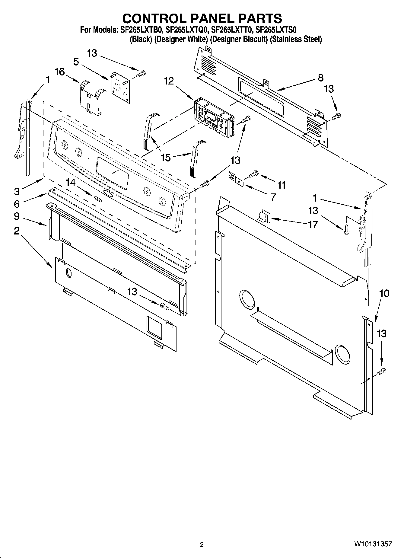 02 - CONTROL PANEL PARTS