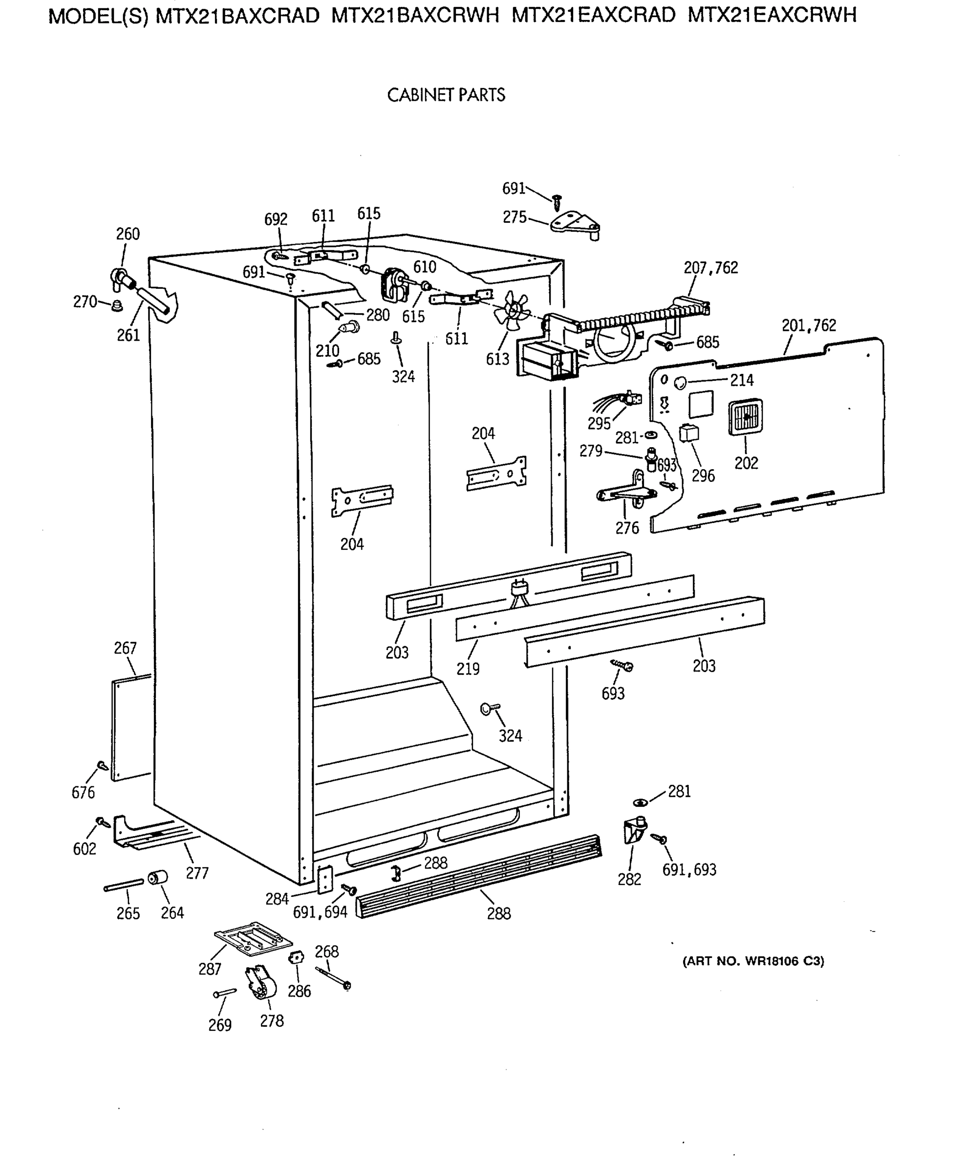 CABINET PARTS