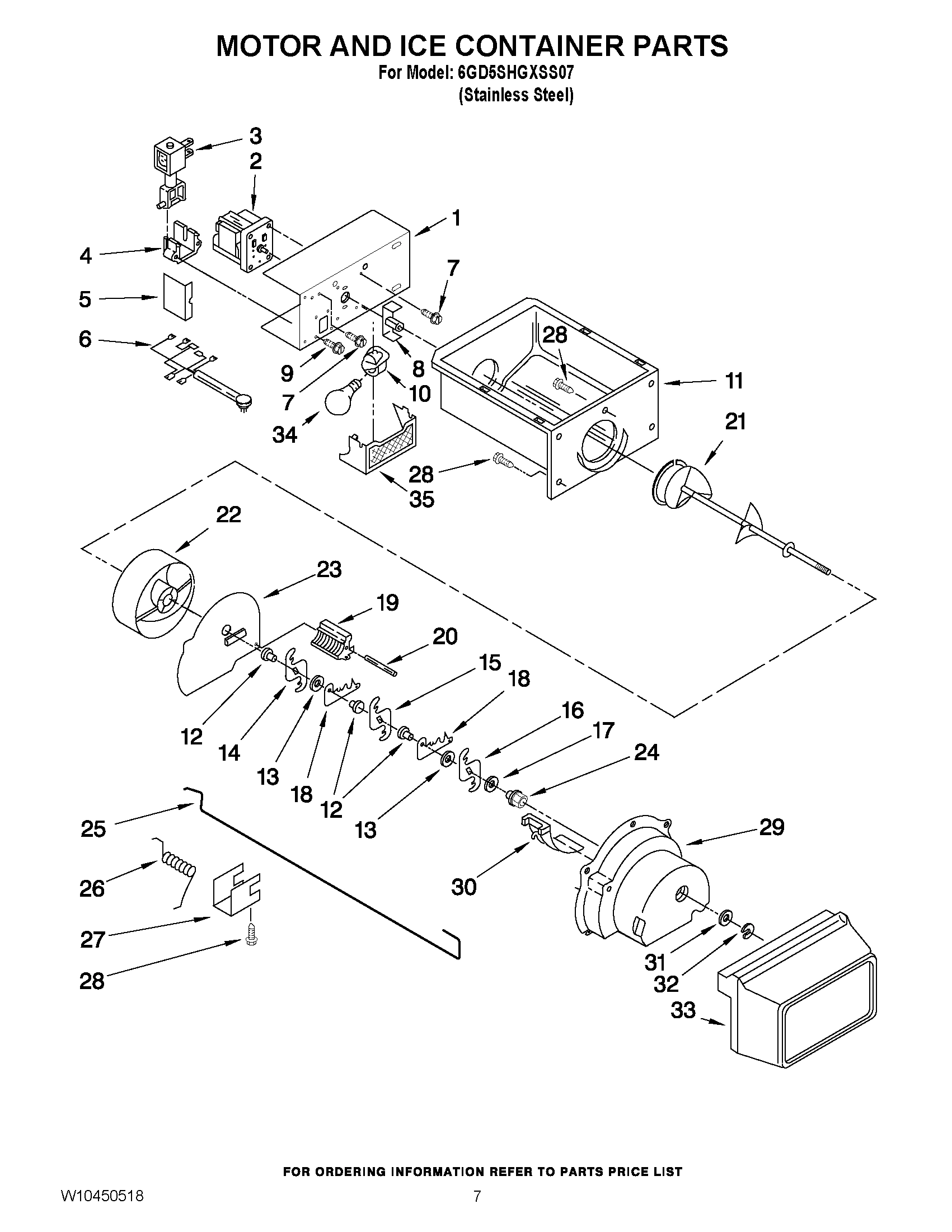 04 - MOTOR AND ICE CONTAINER PARTS