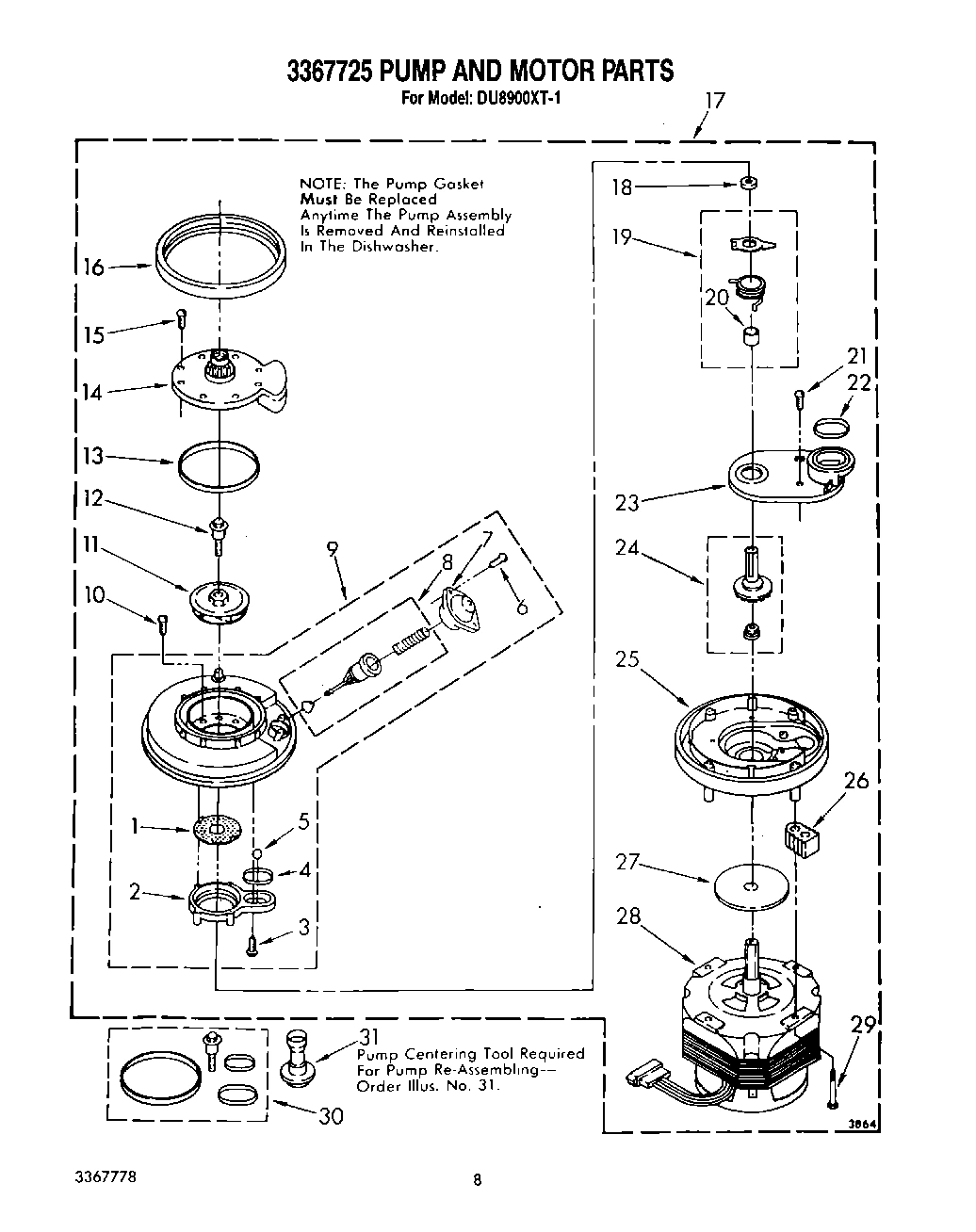 06 - 3367725 PUMP AND MOTOR