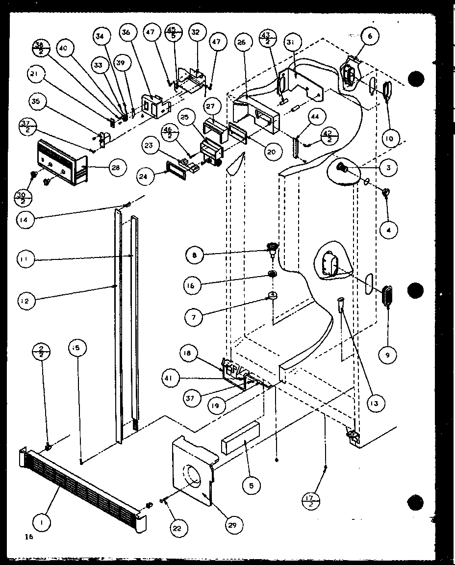 13 - REFFIGERATOR/FZ CTRLS AND CABINET PARTS