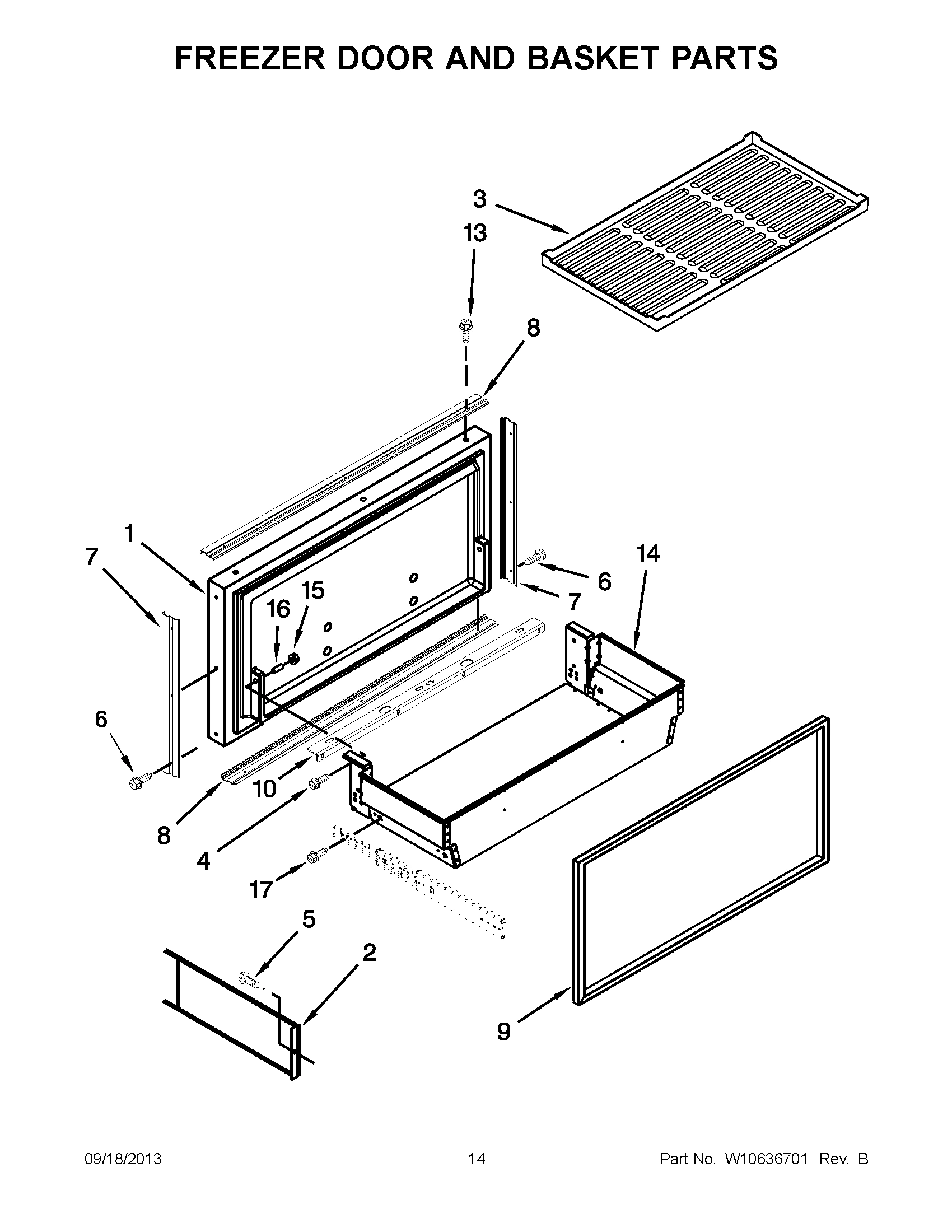 08 - FREEZER DOOR AND BASKET PARTS