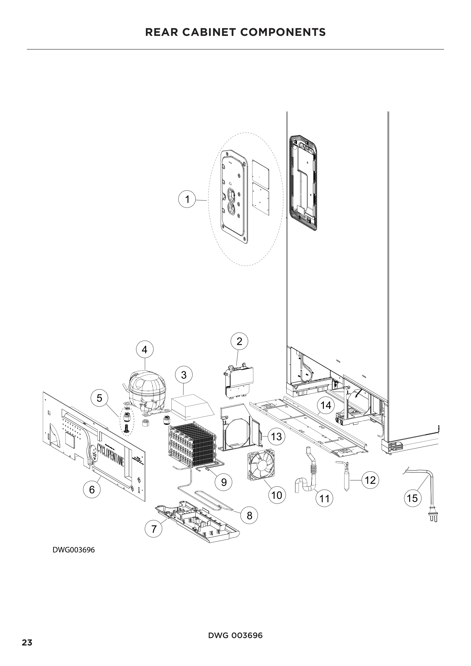 REAR CABINET COMPONENTS