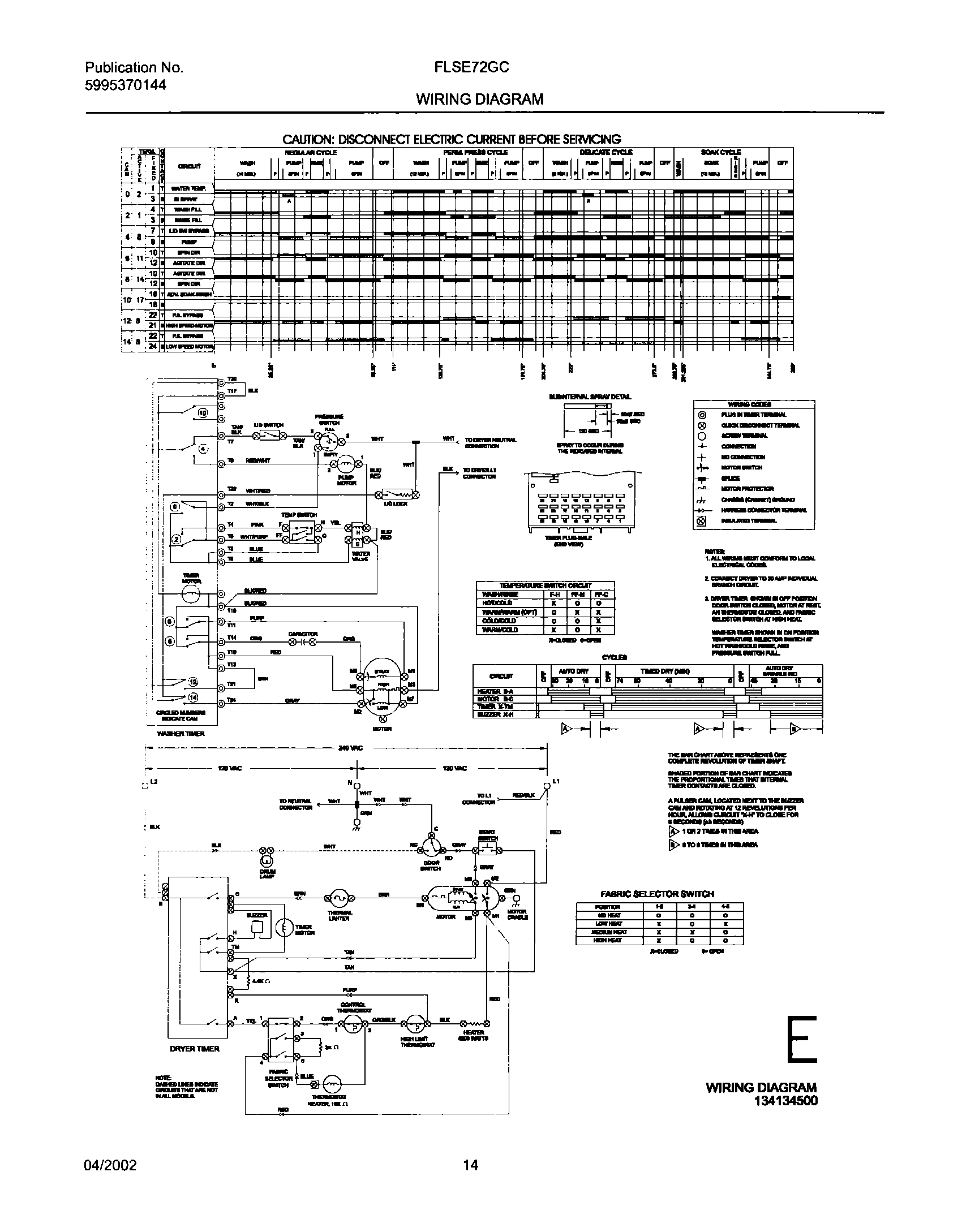 14 - 134134500 WIRING DIAGRAM