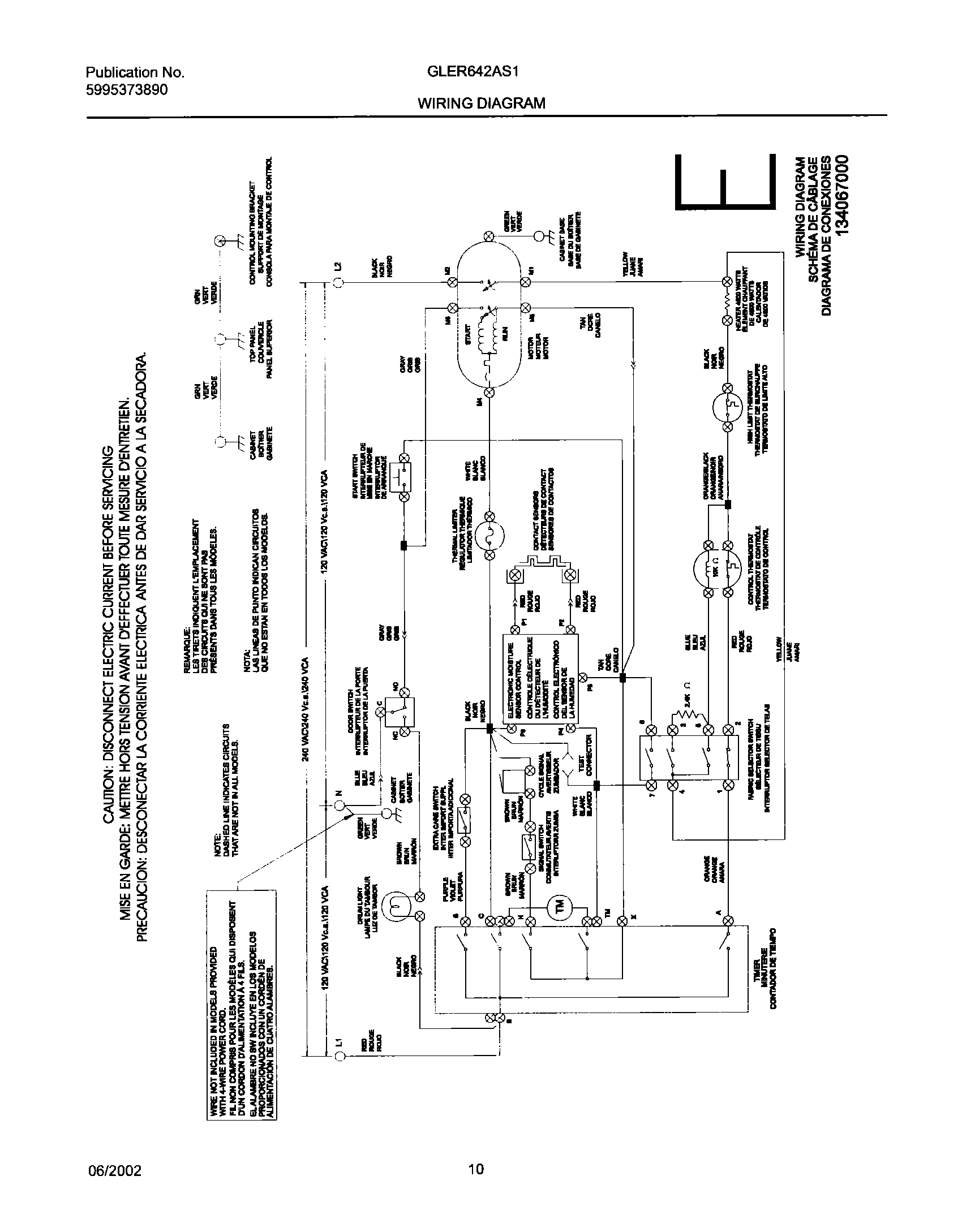 10 - 134067000 WIRING DIAGRAM