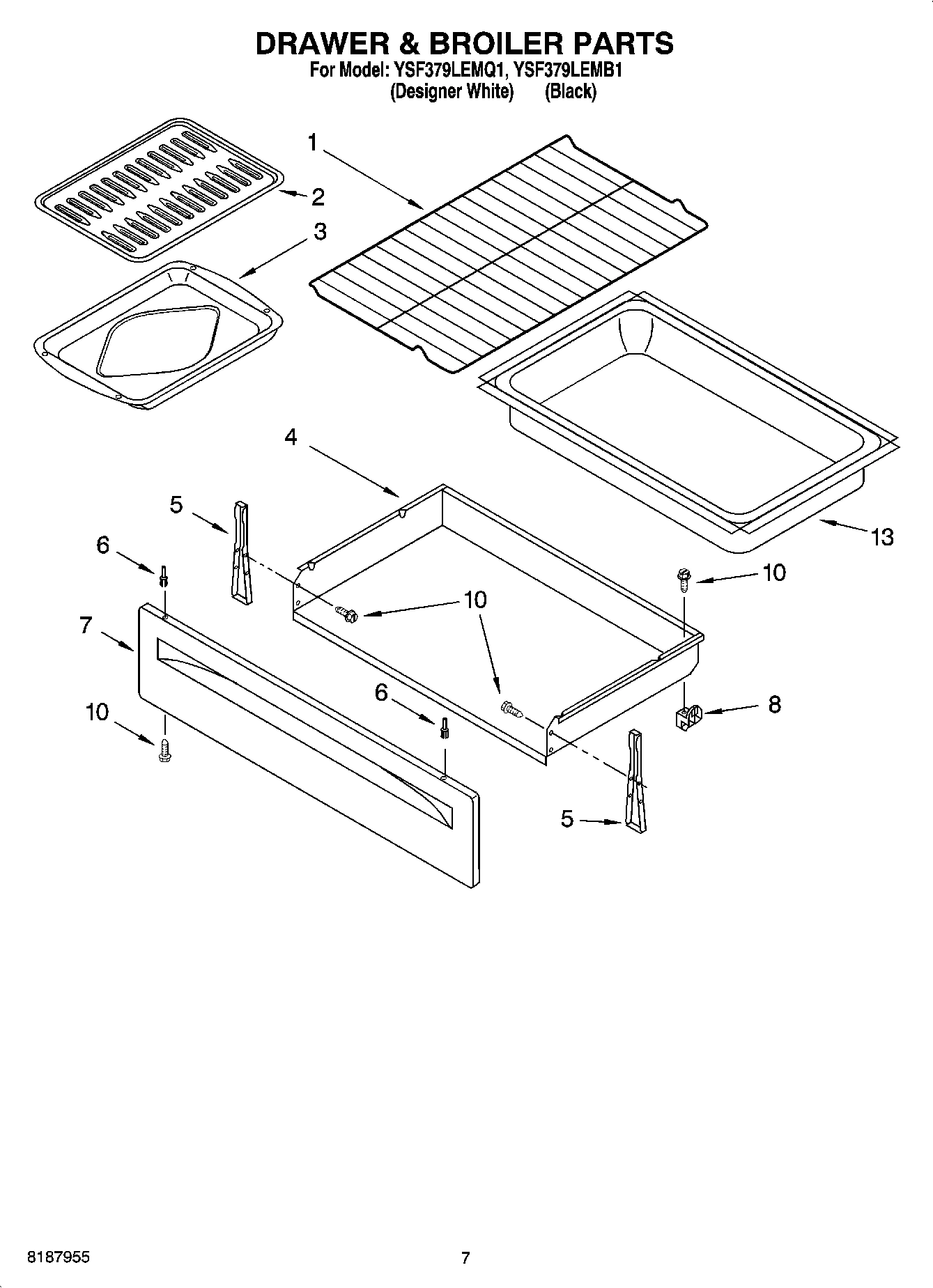 05 - DRAWER & BROILER PARTS