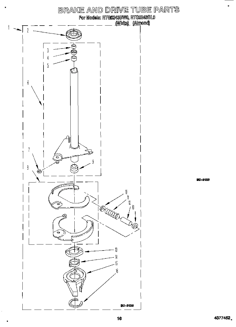 13 - BRAKE AND DRIVE TUBE