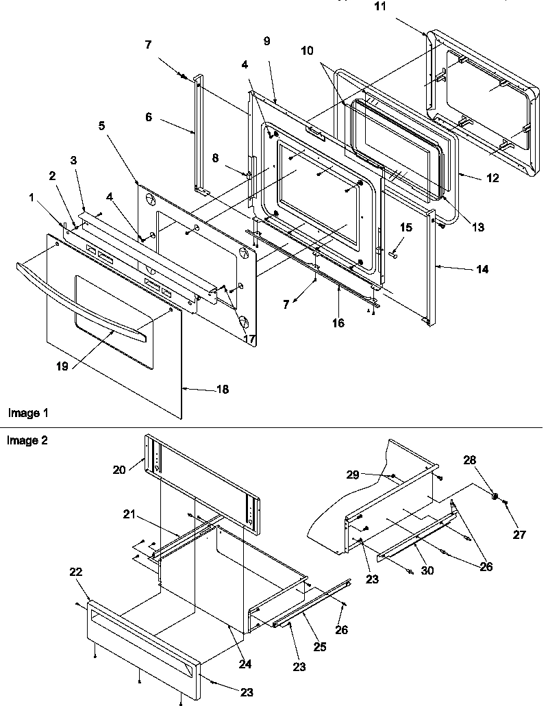 07 - OVEN DOOR & STORAGE DRAWER